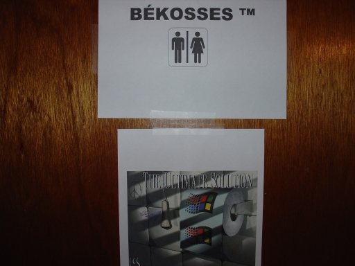 Pancarte toilettes...
